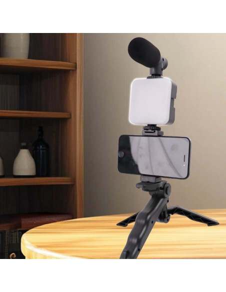 Kit de Luz de Relleno LED LiangLL con Micrófono y Trípode