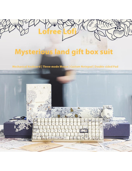 Conjunto Teclado Mecánico Inalámbrico Lofree 100 Teclas PBT