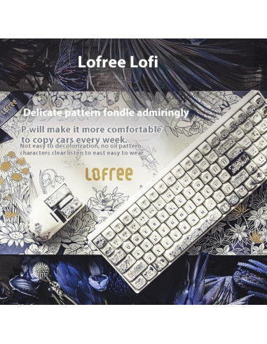 Conjunto Teclado Mecánico Inalámbrico Lofree 100 Teclas PBT
