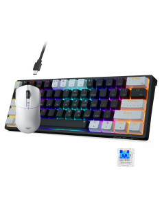 AULA SC580 Ratón Gaming Inalámbrico 10000DPI + Teclado Mecánico RGB