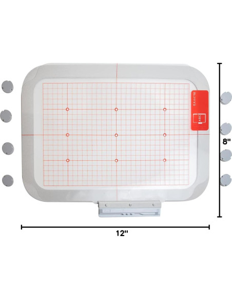 Aro Metálico Magnético Jumbo 200x300mm para Bordar Brother/Babylock