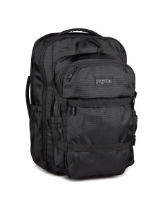 Mochila JanSport Venture Negra - Gran Compartimento y 4 Bolsillos