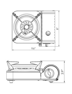 Estufa de Gas Portátil Gas One GS-800A 7650 BTU Acero Inoxidable 2