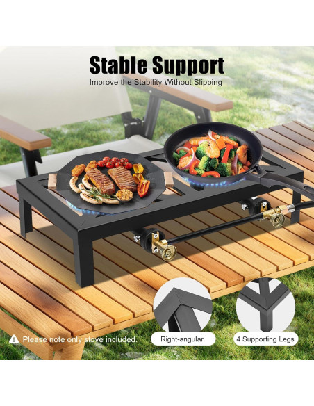 Cocina de Gas Doble Portátil Haedspup 8000W para Camping