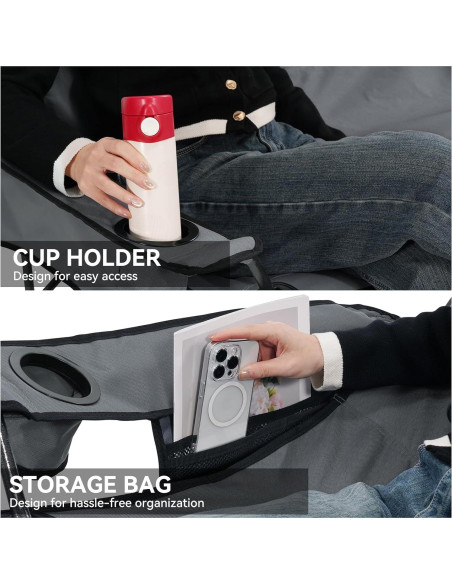 Silla de Camping Doble Reclinable HUSKFIRM con Reposapiés