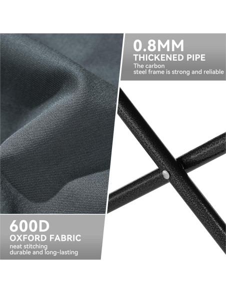 Silla de Camping Doble Reclinable HUSKFIRM con Reposapiés