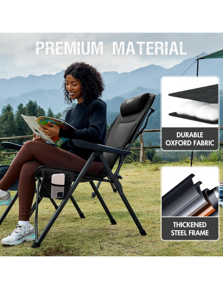 Silla de Camping Reclinable Portal FC-356 con Soporte Lumbar