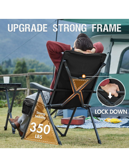 Silla de Camping Reclinable Portal FC-356 con Soporte Lumbar