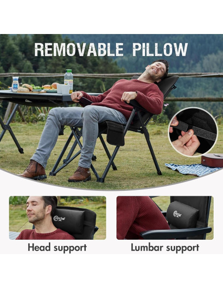 Silla de Camping Reclinable Portal FC-356 con Soporte Lumbar