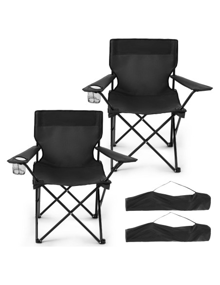 Sillas de Camping Plegables Geisoun 2 Piezas Soporta 136 kg