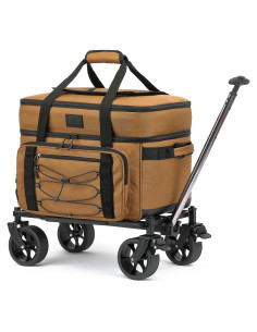 Bolsa de Enfriamiento Portátil TONRUYN 50L Doble Piso con Ruedas