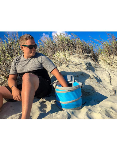 Enfriador Plegable Camco 21L Aislado Impermeable Azul 51995