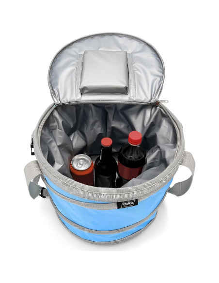Enfriador Plegable Camco 21L Aislado Impermeable Azul 51995