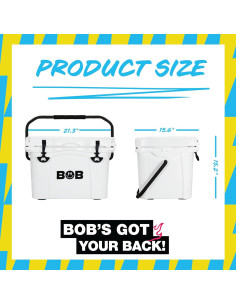 Enfriador Duro BOB EL ENFRIADOR CO 25Qt Portátil Blanco 2