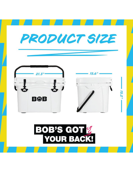 Enfriador Duro BOB EL ENFRIADOR CO 25Qt Portátil Blanco Enfriador Duro BOB EL ENFRIADOR CO 25Qt Portátil Blanco