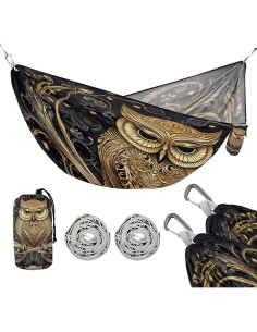 Hamaca de Camping SDMKA 150 kg, Portátil 290x138 cm, Incluye Correas 2