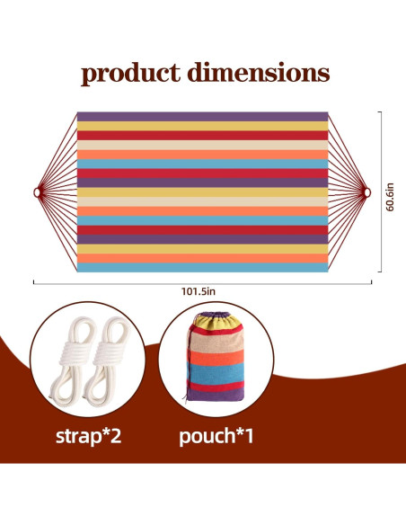 Hamaca de Camping Amarilla Yongkang 280kg Resistente y Portátil