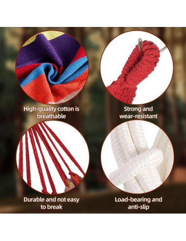 Hamaca de Camping Amarilla Yongkang 280kg Resistente y Portátil