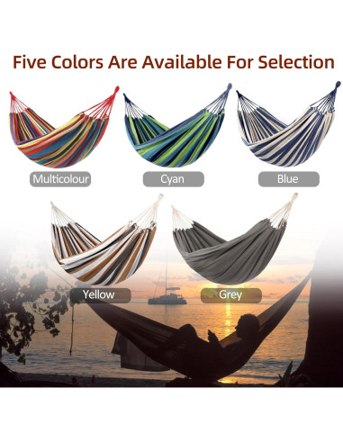 Hamaca de Camping Amarilla Yongkang 280kg Resistente y Portátil