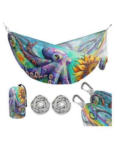 Hamaca de Camping Ligera Vigetue 150kg 289.56x137.63cm con Correas