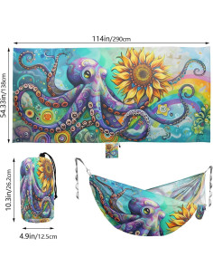 Hamaca de Camping Ligera Vigetue 150kg 289.56x137.63cm con Correas 2