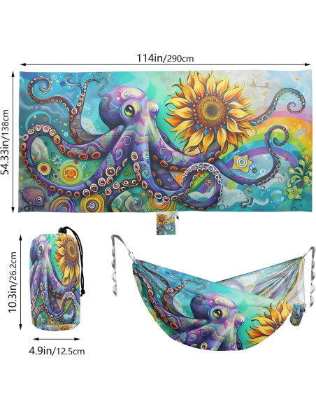 Hamaca de Camping Ligera Vigetue 150kg 289.56x137.63cm con Correas