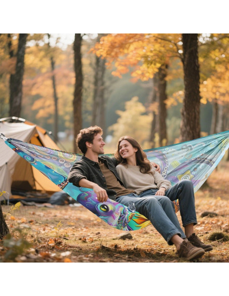 Hamaca de Camping Ligera Vigetue 150kg 289.56x137.63cm con Correas