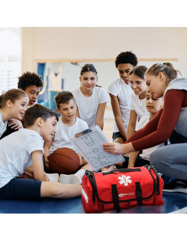 Kit de Primeros Auxilios Escolar MFASCO - Bolsa Roja 200 Suministros