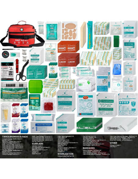 Kit de Primeros Auxilios SuccorWare 435 Piezas Profesional Rojo