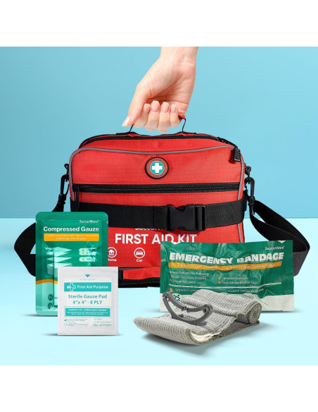 Kit de Primeros Auxilios SuccorWare 435 Piezas Profesional Rojo