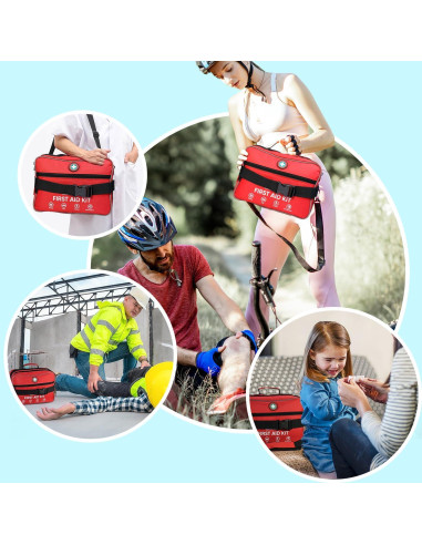 Kit de Primeros Auxilios SuccorWare 435 Piezas Profesional Rojo