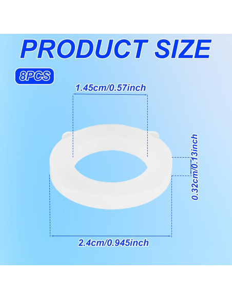 8 Sellos de Junta de Reemplazo Tinoaly para Filtros de Agua 24mm