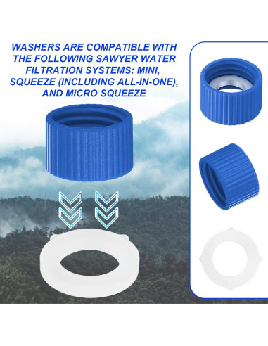 8 Sellos de Junta de Reemplazo Tinoaly para Filtros de Agua 24mm