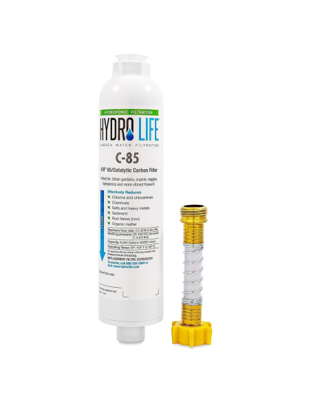 Filtro de Agua Inline Camco 52700 con Protector de Manguera