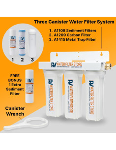 Sistema de Filtro de Agua RV Tienda de Filtros - 3 Etapas, 5.61 kg 2