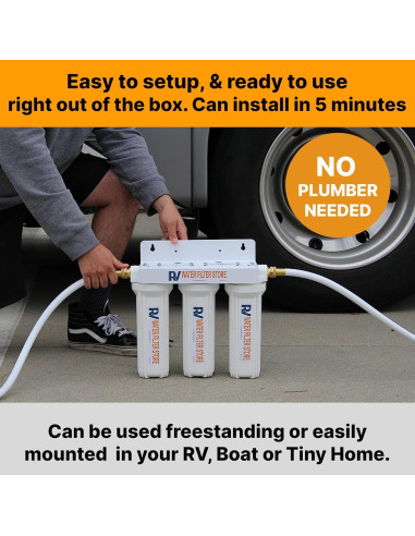 Sistema de Filtro de Agua RV Tienda de Filtros - 3 Etapas, 5.61 kg