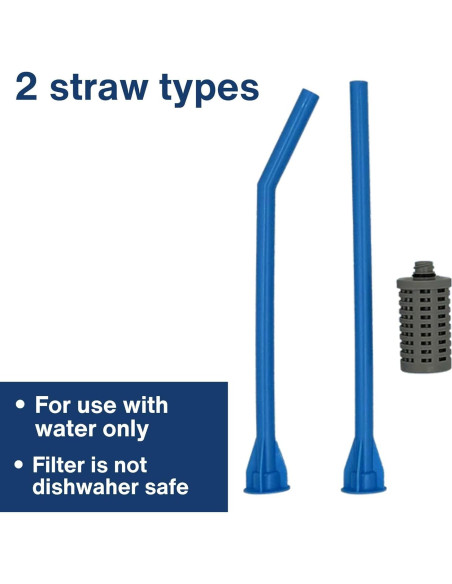 Pajilla Filtrante Portátil Campbell Ultrafiltration+ - Reutilizable, A Prueba de Lavavajillas, Elimina 99.9% Contaminantes