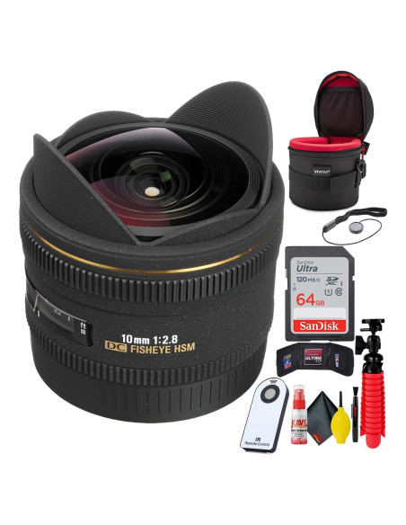 Lente Ojo de Pez Sigma 10mm f/2.8 EX DC HSM + Accesorios