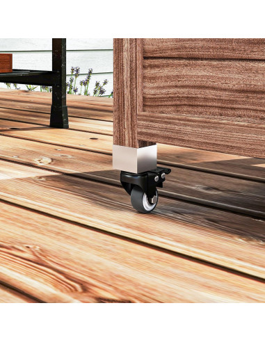 Carrito de Parrilla al Aire Libre Outsunny con Ruedas y Gabinete