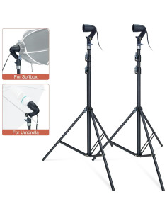 Juego de Soportes de Luz de Estudio Fotográfico LINCO 7 pies 2