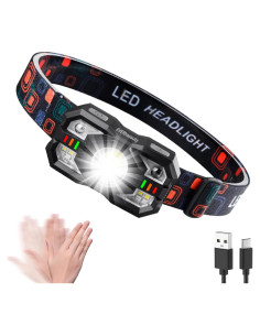 Linterna Frontal Recargable EVERhasauty 1200 Lúmenes LED 10 Modos