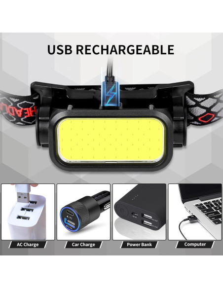 Linterna Frontal LED Northlet 1500 Lúmenes Recargable 4 Modos