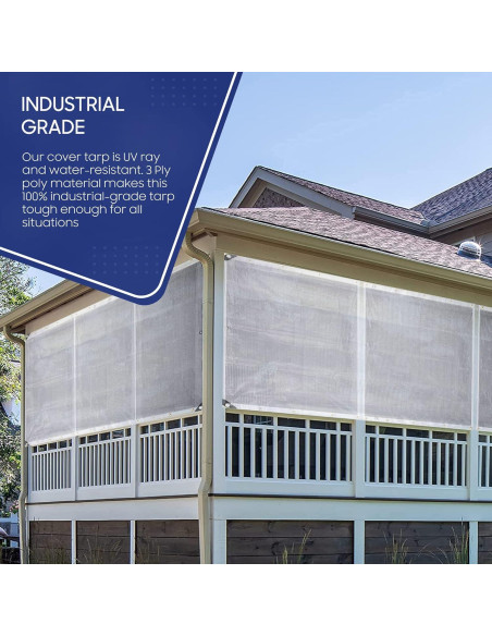 Lona Plástica Translúcida TarpsNow 3.05x3.66m Impermeable