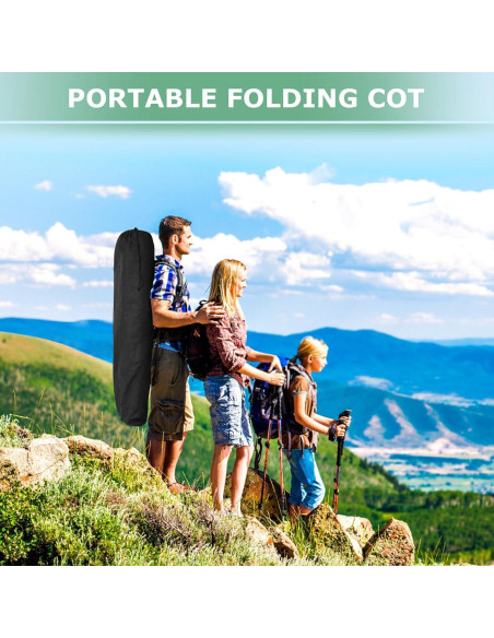Cama de Camping Plegable ZENPETIO 227 kg con Colchón Grueso