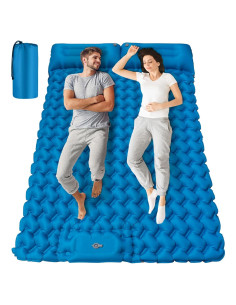 Colchón Inflable Seektain 200x130 cm con Bomba de Pie 10 cm