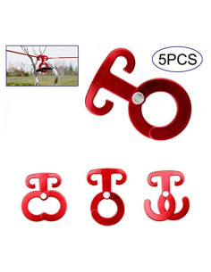5 Ganchos de Cuerda de Aluminio Aibote para Camping 6.1cm