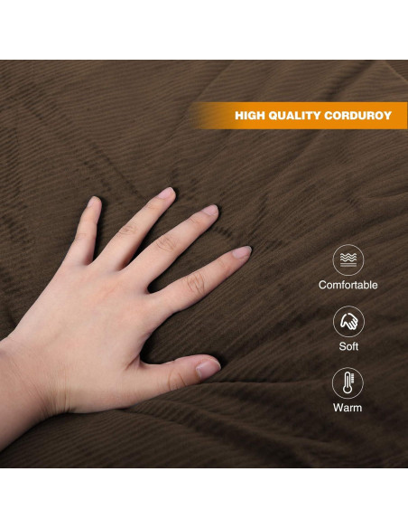 Almohadilla de Cama Plegable REDCAMP 190.5x73.7cm Algodón Marrón