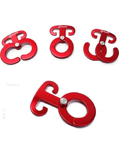 5 Ganchos de Cuerda de Aluminio Aibote para Camping 6.1cm