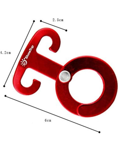 5 Ganchos de Cuerda de Aluminio Aibote para Camping 6.1cm