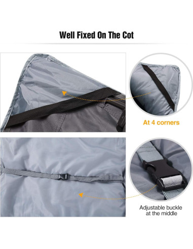 Almohadilla de Cama Plegable REDCAMP 190.5x73.7cm Algodón Marrón